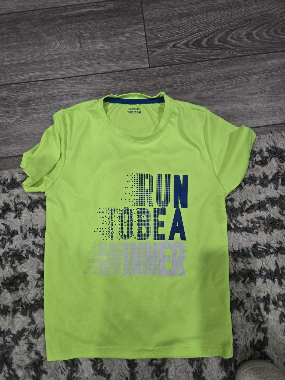 Neon Green "Run to Be a Winner" Active Tee